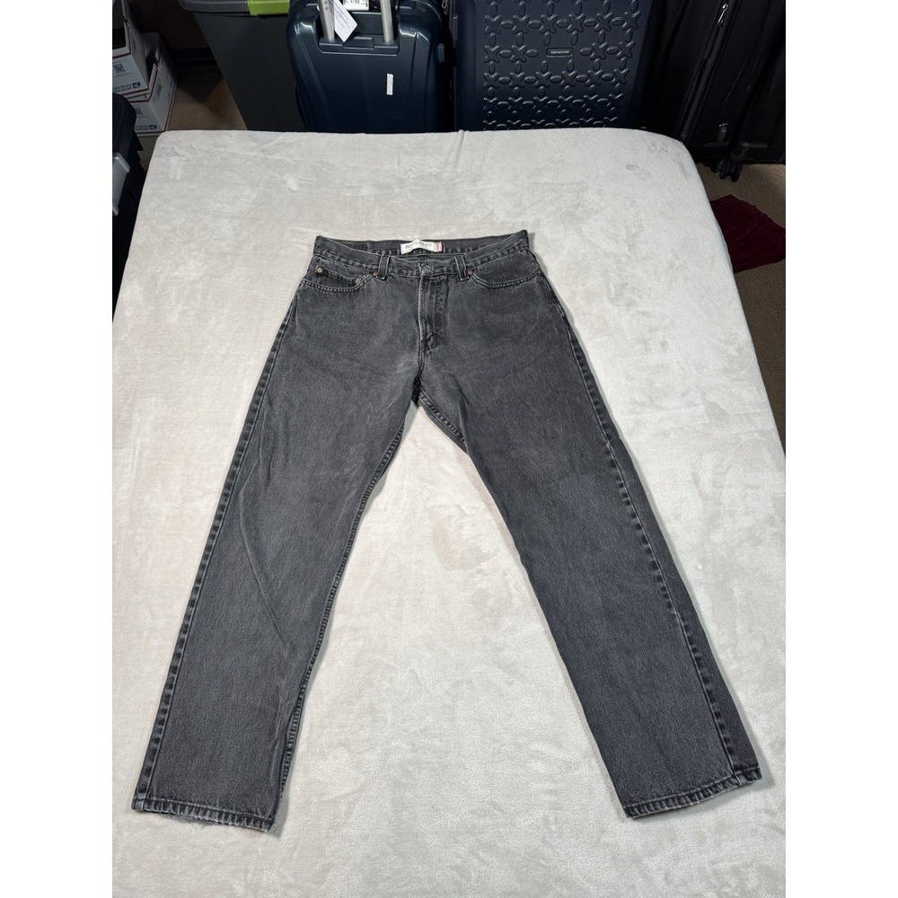 Vintage Levis 505 Jeans Size 33x31 Black Faded Distressed